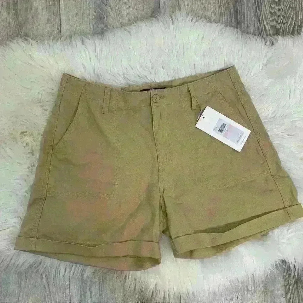 NWT Calvin Klein Jeans khaki tan utility pocket shorts sz 10